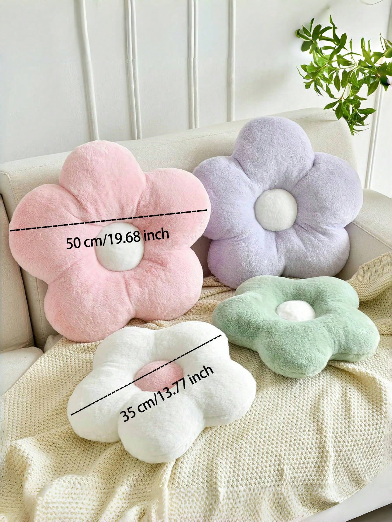 Flower Cushion, Soft Floral Lumbar Pillow, Sofa Chair Bed Home Decor, Bedroom Living Room Floral Cushion, Spring, Wedding Chronicle Furniture Decorative Pillow