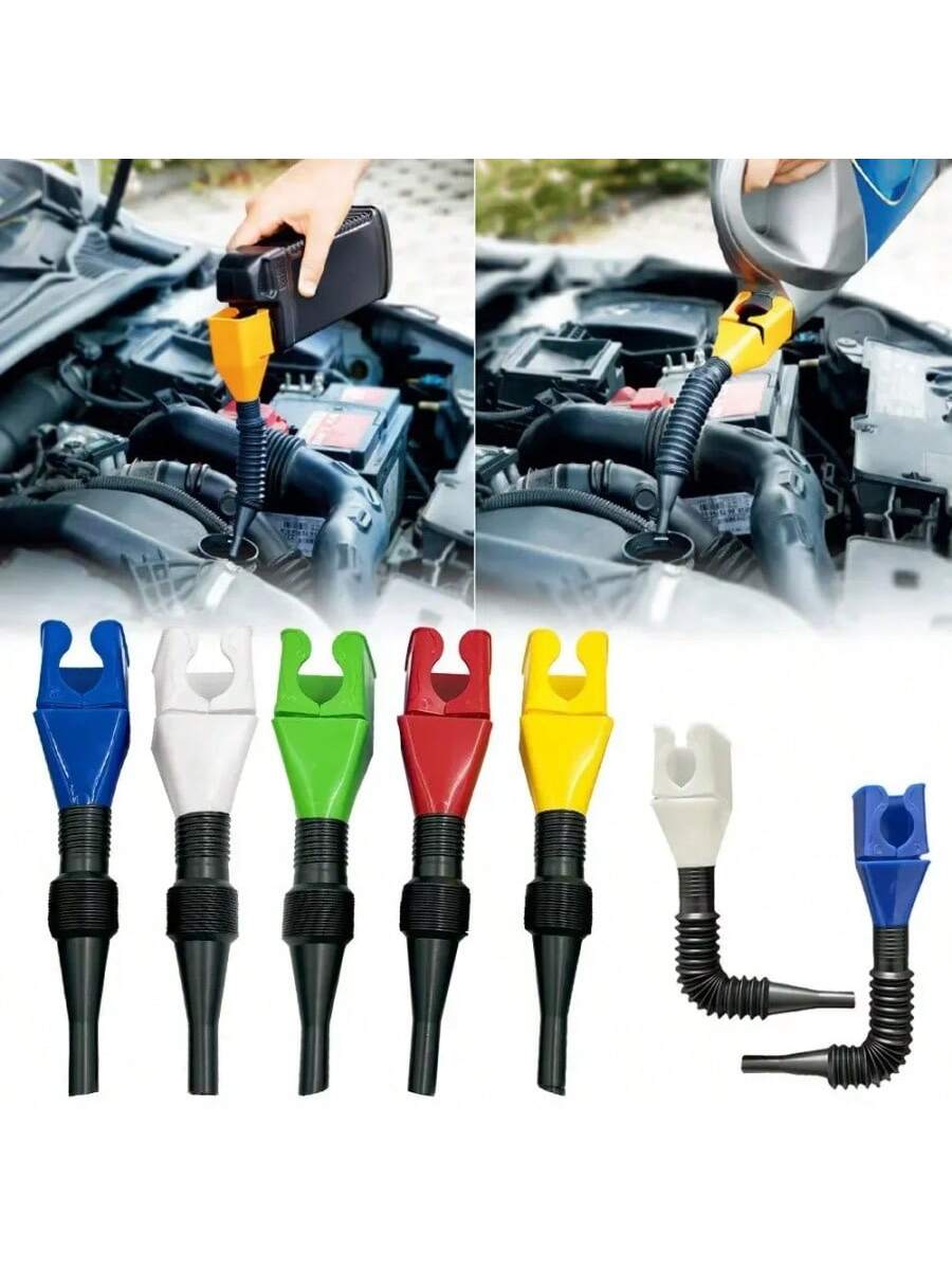 Foldable Car Motorcycle Refueling Gasoline Engine Plastic Oil Funnel Filter Transfer Tool Flexible Funnel Draining Tool