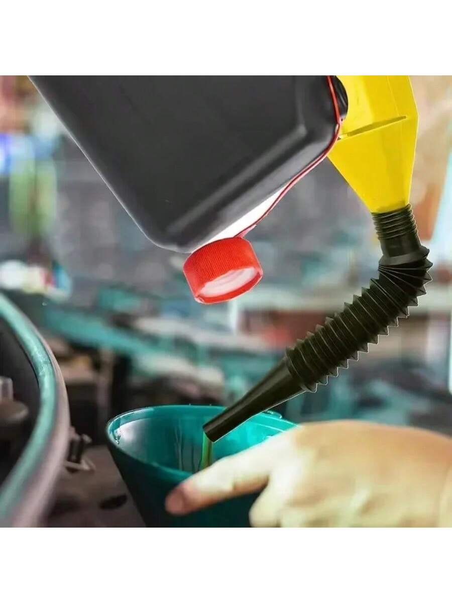 Foldable Car Motorcycle Refueling Gasoline Engine Plastic Oil Funnel Filter Transfer Tool Flexible Funnel Draining Tool