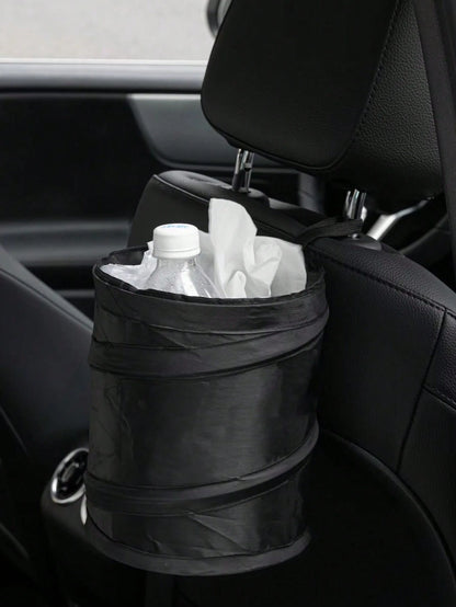 Foldable Car Trash Bin, Front Passenger Seat/Backseat Hanging Garbage Can, Small Storage Organizer For Vehicles