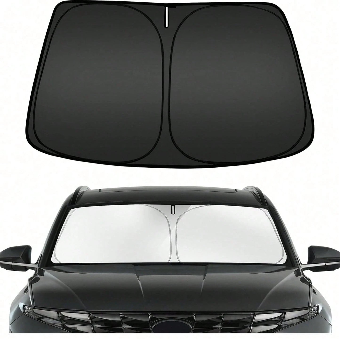 Foldable Front Windshield Sunshade, Front Window Sunshade, Blocks UV Rays And Keeps Car Interior Cool, Universal Thickened Sunshade, Suitable For Car Interior Sun Protection And Cooling
