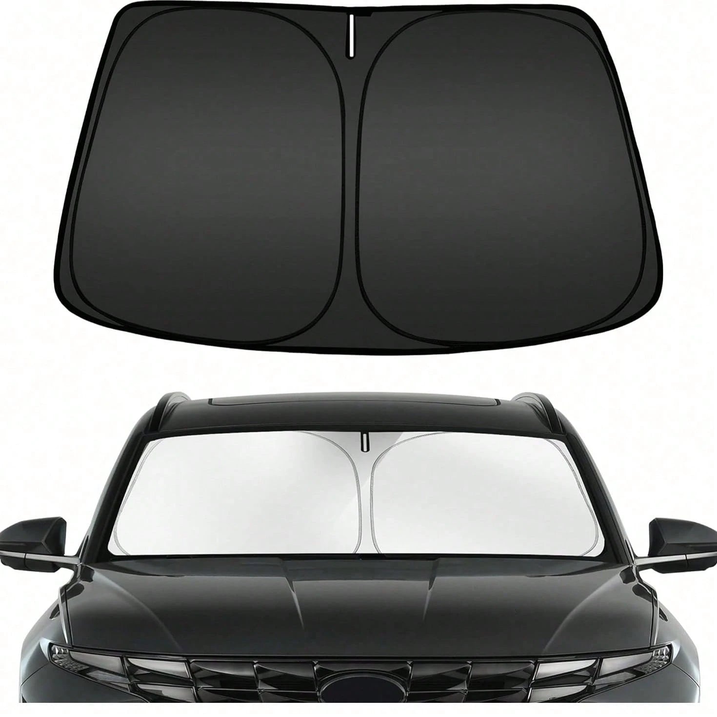 Foldable Front Windshield Sunshade, Front Window Sunshade, Blocks UV Rays And Keeps Car Interior Cool, Universal Thickened Sunshade, Suitable For Car Interior Sun Protection And Cooling