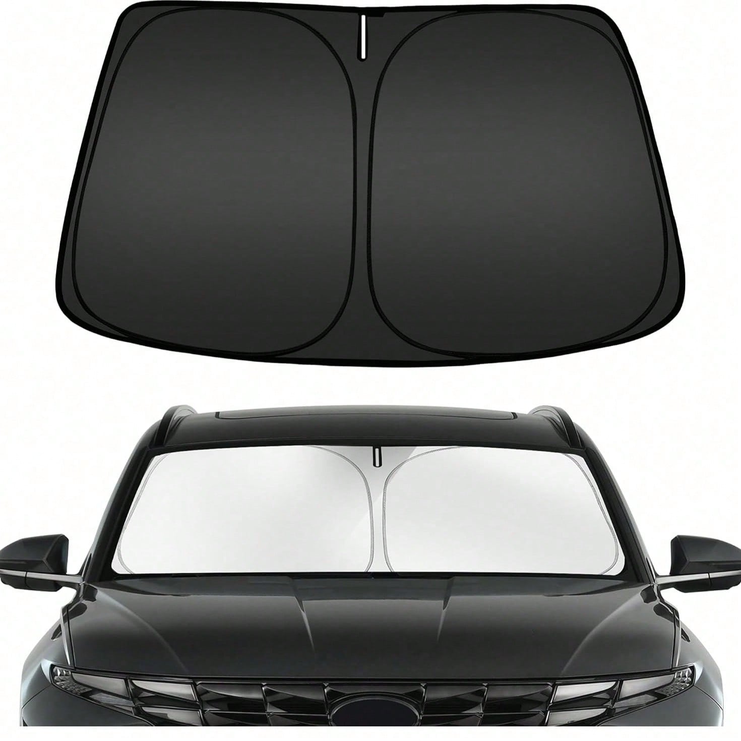 Foldable Front Windshield Sunshade, Front Window Sunshade, Blocks UV Rays And Keeps Car Interior Cool, Universal Thickened Sunshade, Suitable For Car Interior Sun Protection And Cooling