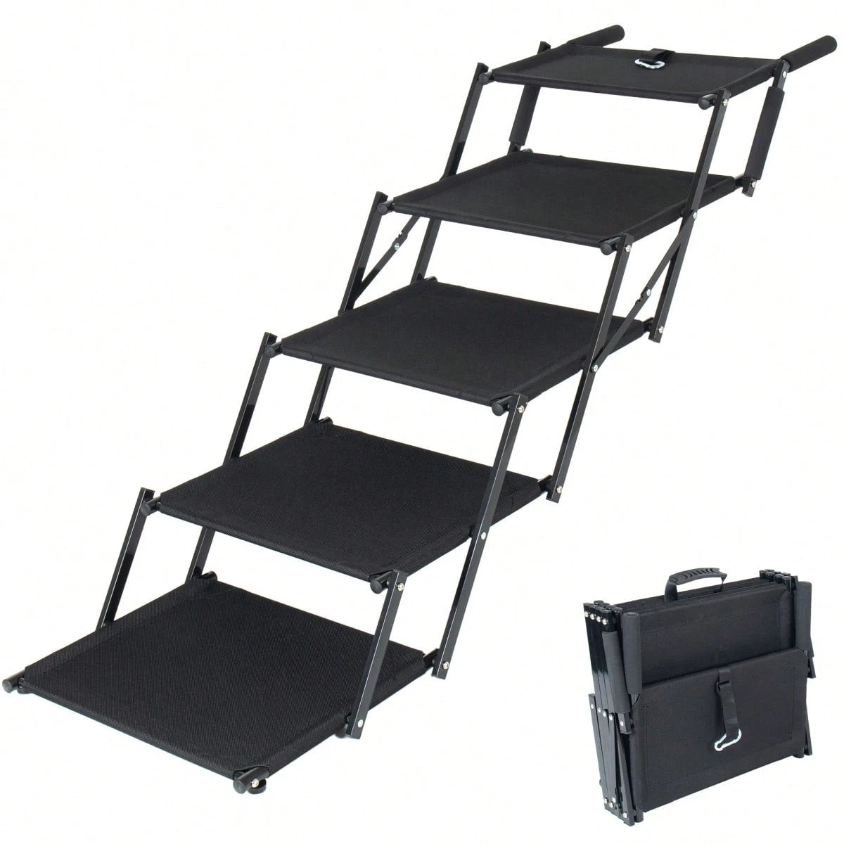 Folding Dog Ramp For Cars, 63" Long & 17.3" Wide Portable Dog Ramps For Large Dogs With Non-Slip Rug Surface Dog Car Ramp For SUV Car & Truck, Supports Up To 250 Lbs