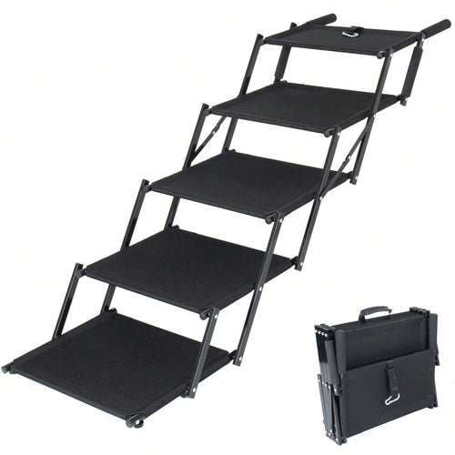 Folding Dog Ramp For Cars, 63" Long & 17.3" Wide Portable Dog Ramps For Large Dogs With Non-Slip Rug Surface Dog Car Ramp For SUV Car & Truck, Supports Up To 250 Lbs