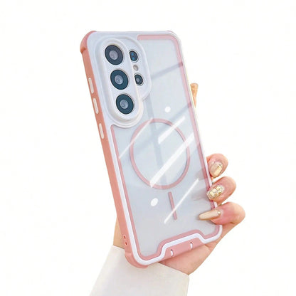 For Galaxy S26 S25 S24 S23 Ultra Plus- Military-Grade Shockproof Clear MagSafe Case, Dual-Layer Protection,#SummerVibesMade With An Friendly Antibacterial Coating, It's The Perfect Gift For Birthday