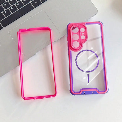 For Galaxy S26 S25 S24 S23 Ultra Plus- Military-Grade Shockproof Clear MagSafe Case, Dual-Layer Protection,#SummerVibesMade With An Friendly Antibacterial Coating, It's The Perfect Gift For Birthday