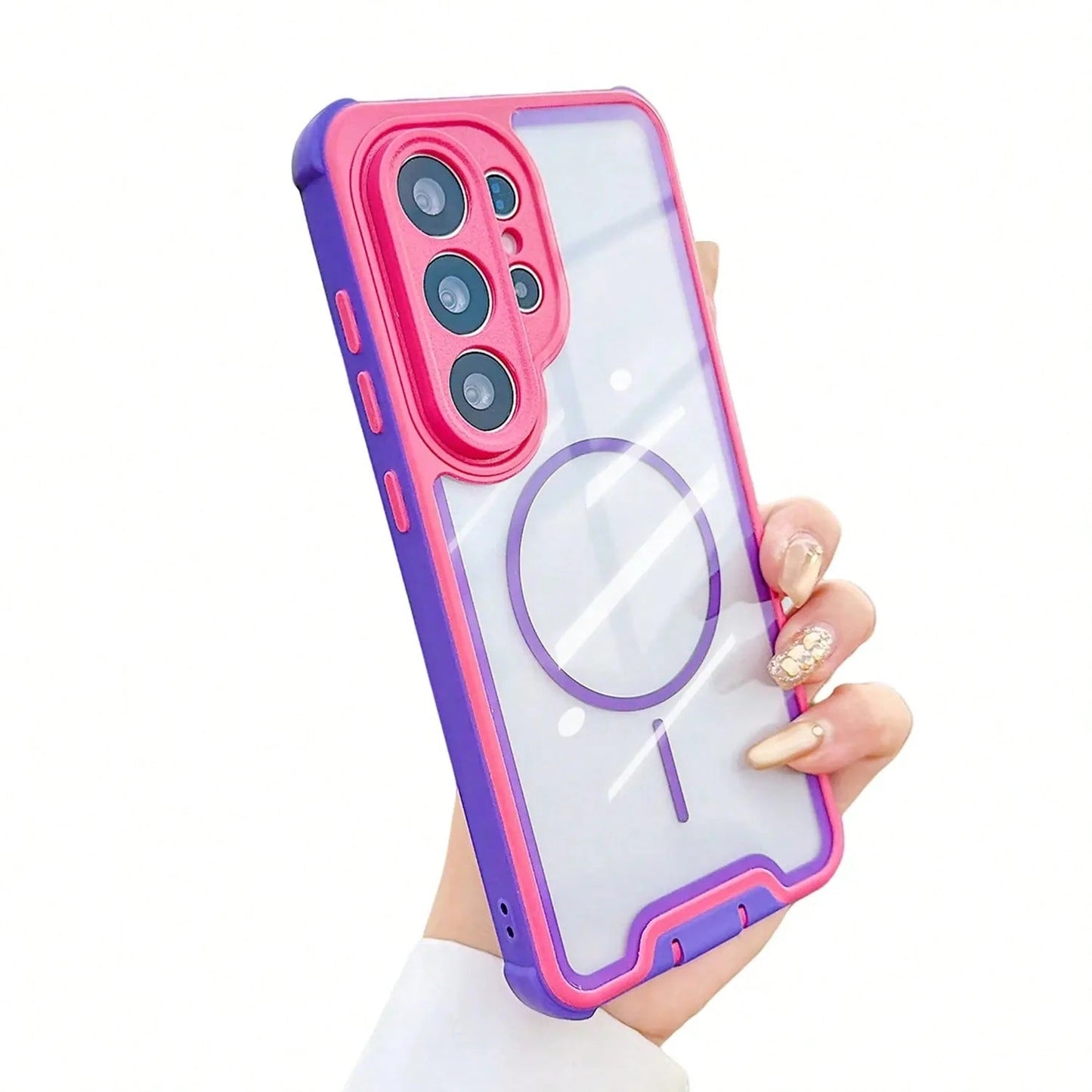 For Galaxy S26 S25 S24 S23 Ultra Plus- Military-Grade Shockproof Clear MagSafe Case, Dual-Layer Protection,#SummerVibesMade With An Friendly Antibacterial Coating, It's The Perfect Gift For Birthday