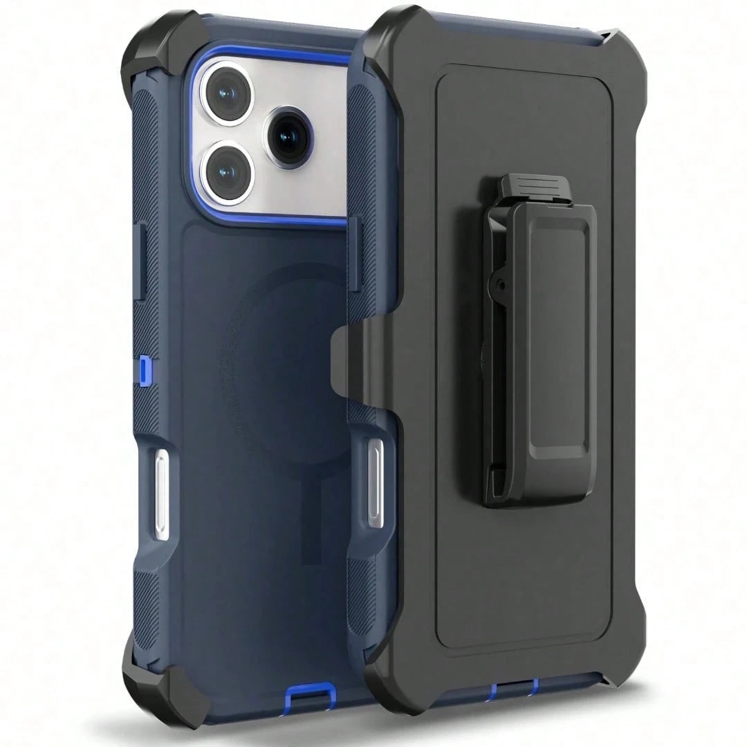 For IPhone 12 13 14 15 16 17 Pro & Pro Max, Heavy Duty Shockproof Armor Bumper Case With Built-In Kickstand, Full Edge Protection Anti-Drop Cover