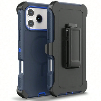 For IPhone 12 13 14 15 16 17 Pro & Pro Max, Heavy Duty Shockproof Armor Bumper Case With Built-In Kickstand, Full Edge Protection Anti-Drop Cover