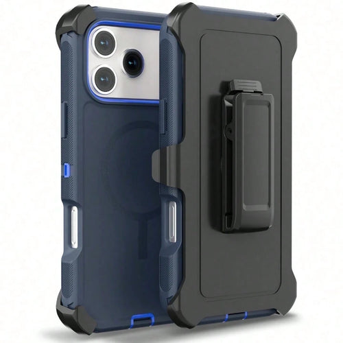 For IPhone 12 13 14 15 16 17 Pro & Pro Max, Heavy Duty Shockproof Armor Bumper Case With Built-In Kickstand, Full Edge Protection Anti-Drop Cover