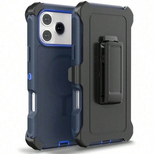 For IPhone 12 13 14 15 16 17 Pro & Pro Max, Heavy Duty Shockproof Armor Bumper Case With Built-In Kickstand, Full Edge Protection Anti-Drop Cover