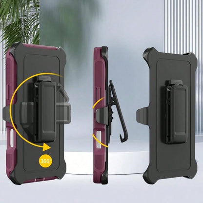 For IPhone 12 13 14 15 16 17 Pro & Pro Max, Heavy Duty Shockproof Armor Bumper Case With Built-In Kickstand, Full Edge Protection Anti-Drop Cover