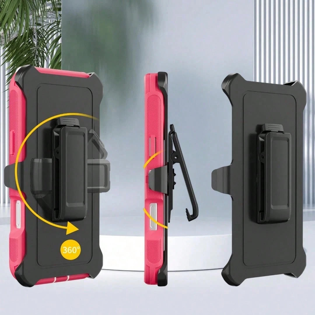 For IPhone 12 13 14 15 16 17 Pro & Pro Max, Heavy Duty Shockproof Armor Bumper Case With Built-In Kickstand, Full Edge Protection Anti-Drop Cover