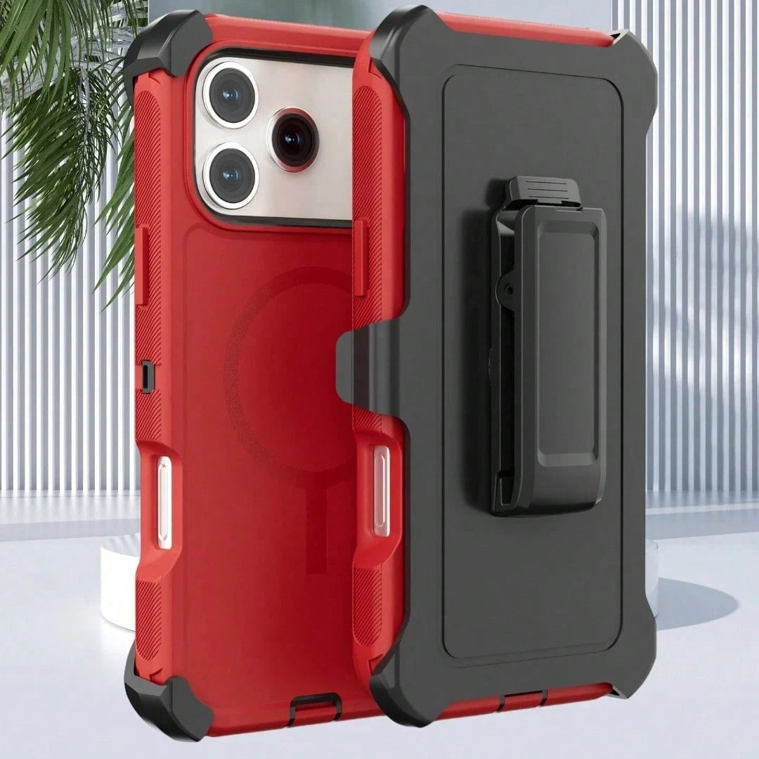 For IPhone 12 13 14 15 16 17 Pro & Pro Max, Heavy Duty Shockproof Armor Bumper Case With Built-In Kickstand, Full Edge Protection Anti-Drop Cover