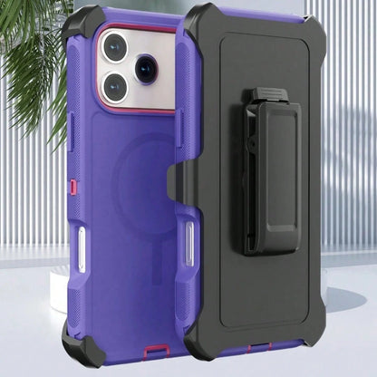 For IPhone 12 13 14 15 16 17 Pro & Pro Max, Heavy Duty Shockproof Armor Bumper Case With Built-In Kickstand, Full Edge Protection Anti-Drop Cover