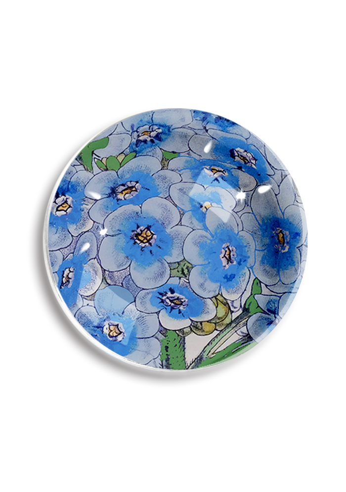 Forget-Me-Not Bouquet French Crystal Paperweight