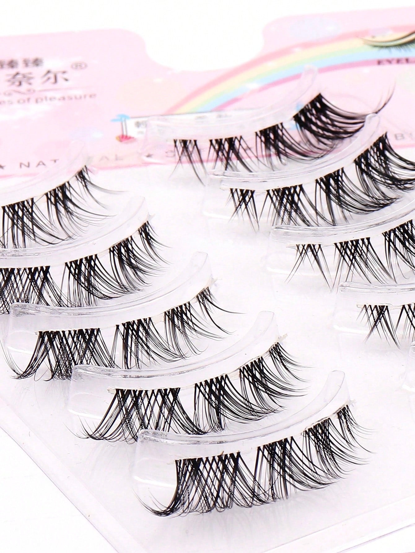 Fox Style Natural & Long & Wispy False Eyelashes ForDaily Party Makeup, Cat Eye & Fairy Style False Lashes ForGlamorous Look(5 Pairs)