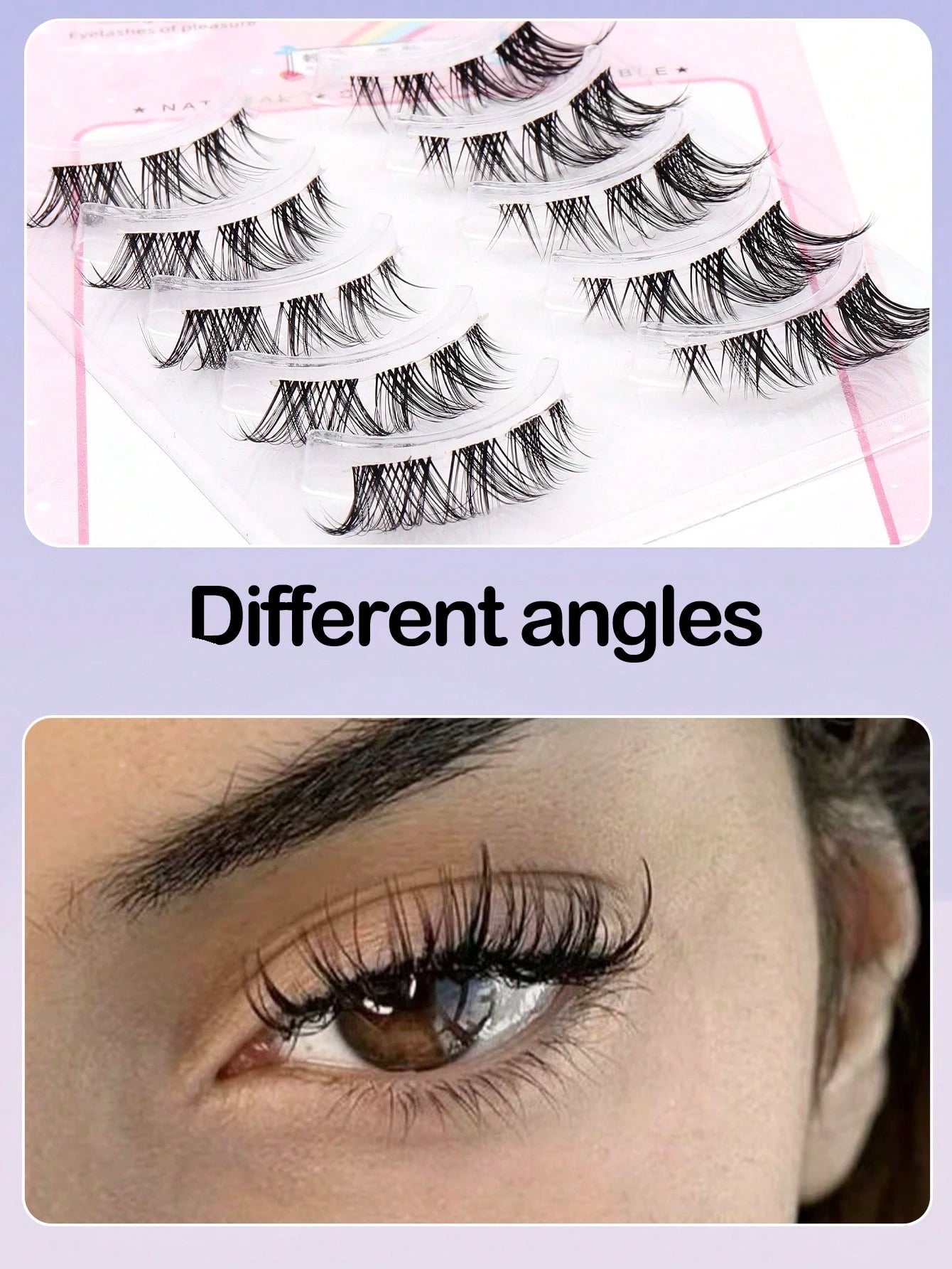 Fox Style Natural & Long & Wispy False Eyelashes ForDaily Party Makeup, Cat Eye & Fairy Style False Lashes ForGlamorous Look(5 Pairs)