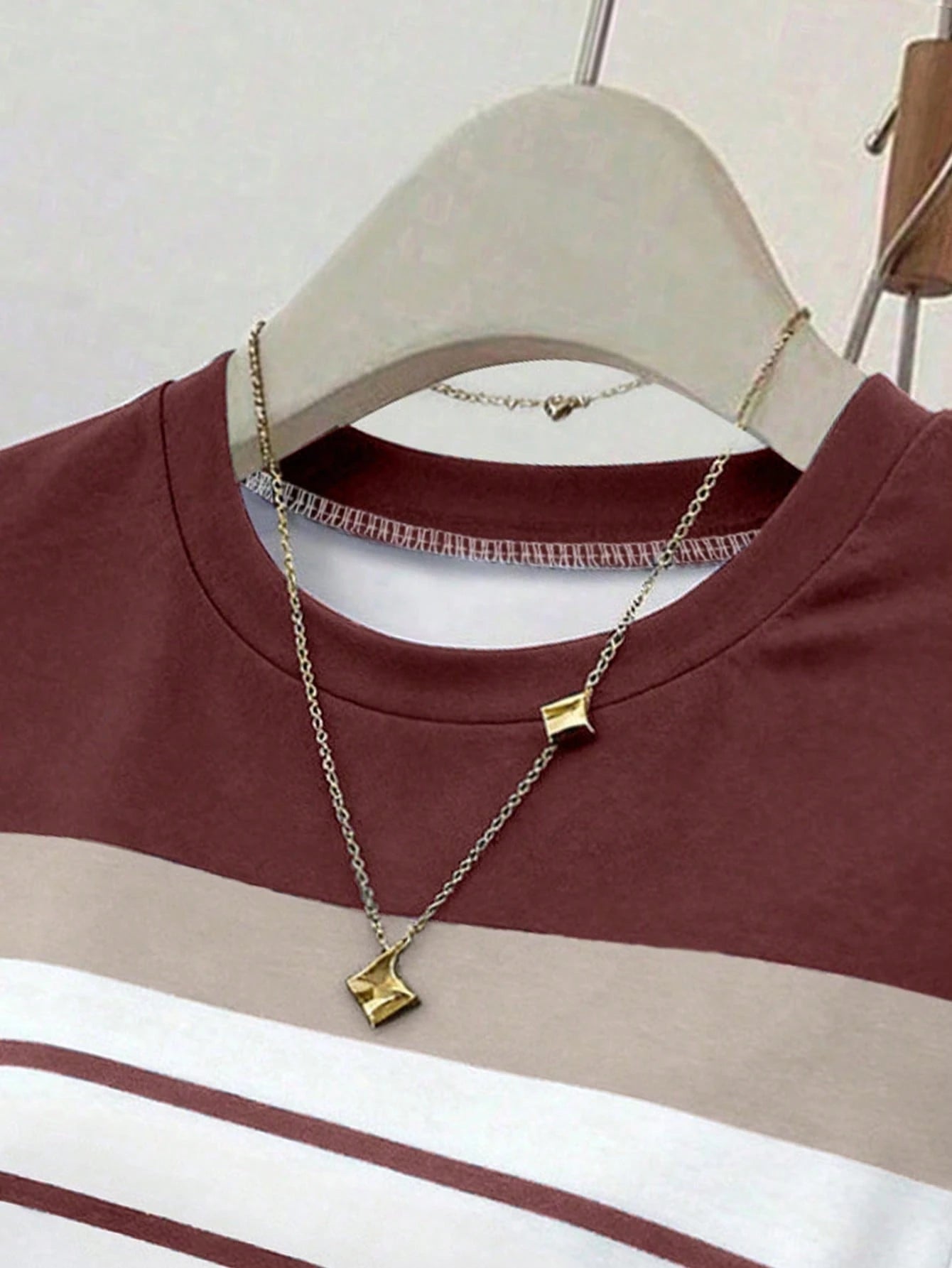 Franclia Plus Size Women's Summer Striped Print T-Shirt,Waist Cinched Smart Casual Tops,White Sequence,Vacation Stylish Comfortable Wear For Travel&Shopping