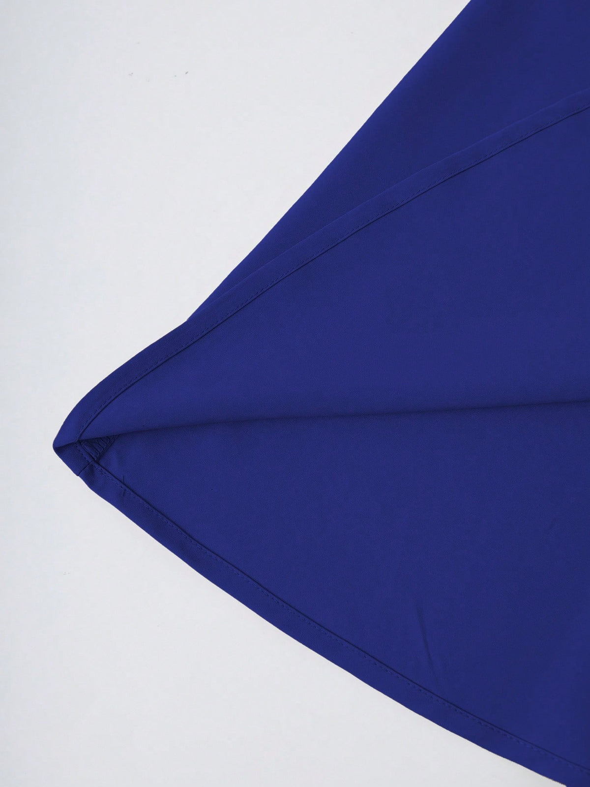 Franclia Women's Elegant Solid Color Tie Waist Blue Skirt