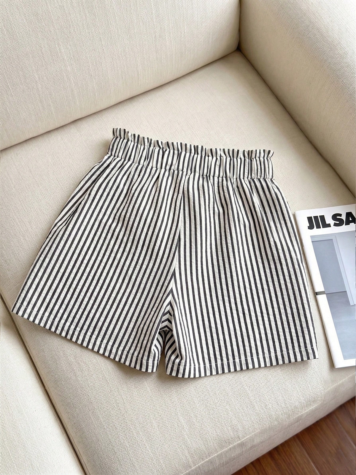 Franclia Women's Striped Tie-Waist Loose Casual Shorts
