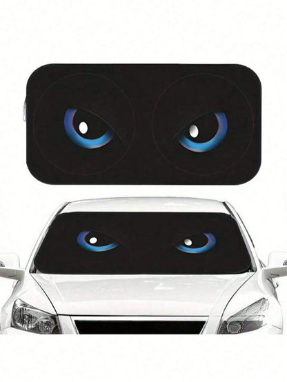 Funny Car Windshield Sunshade, Car Windshield Sun Visor, Fit For Sedan, SUV, Truck| Summer Car Sunscreen, Sun Visor And Car Accessories Reflective, Foldable Car Sunshade Universal Fit- Block Heat An