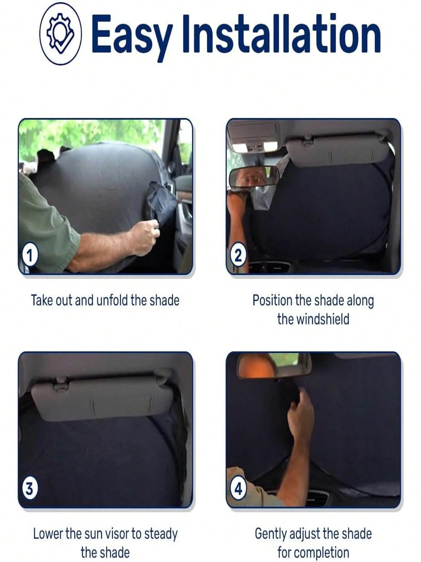 Funny Car Windshield Sunshade, Car Windshield Sun Visor, Fit For Sedan, SUV, Truck| Summer Car Sunscreen, Sun Visor And Car Accessories Reflective, Foldable Car Sunshade Universal Fit- Block Heat An