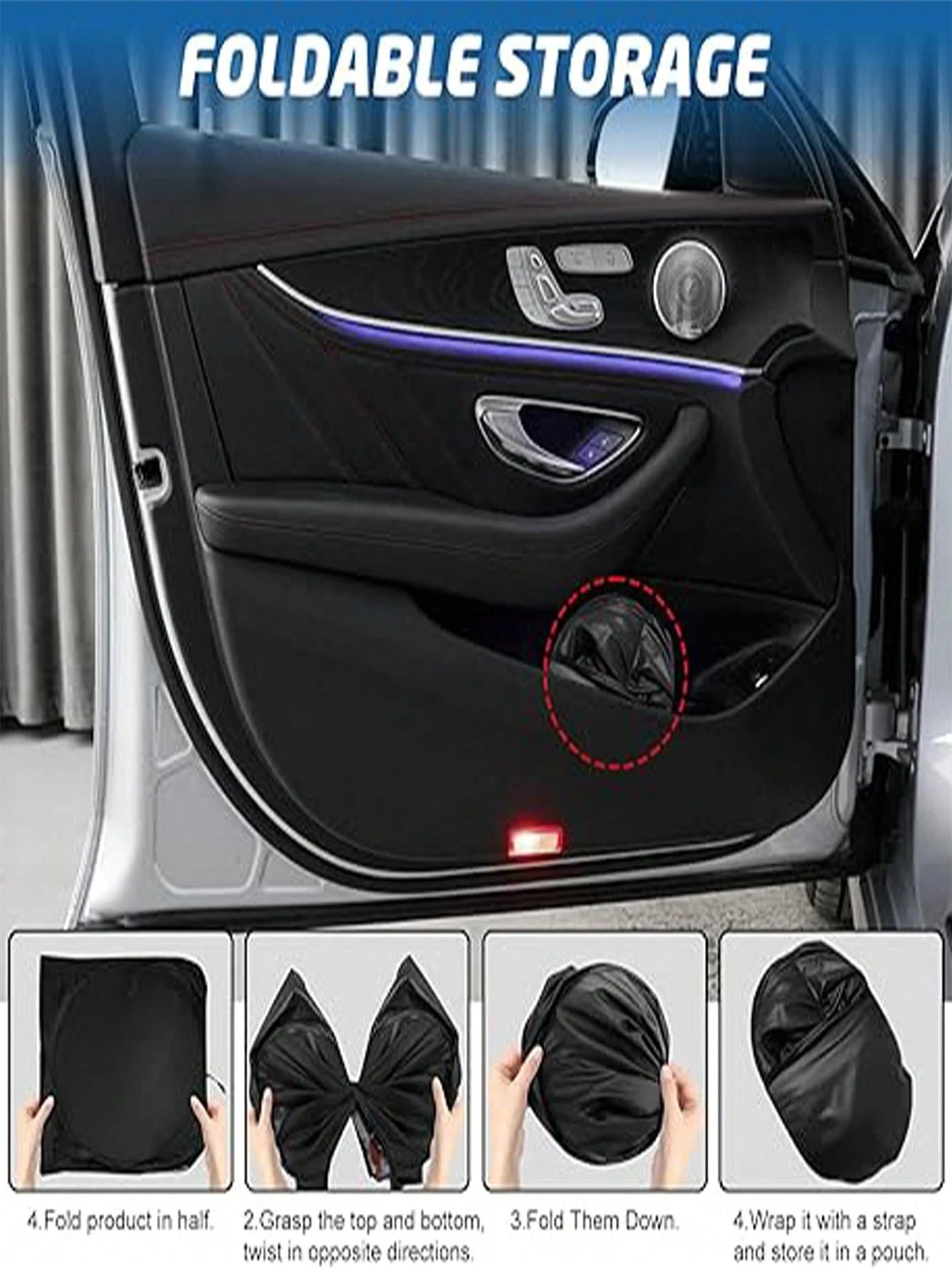 Funny Car Windshield Sunshade, Car Windshield Sun Visor, Fit For Sedan, SUV, Truck| Summer Car Sunscreen, Sun Visor And Car Accessories Reflective, Foldable Car Sunshade Universal Fit- Block Heat An