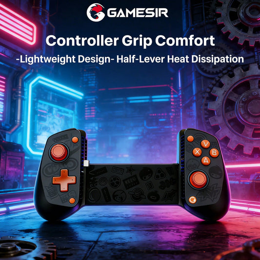 GAMESIR X5 Lite Game Controller With Console-Grade Ergonomic Grip, Non-Slip Texture And Hall Effect Joystick For Precise Control, Type-C Port, And Multi-Platform Compatibility.