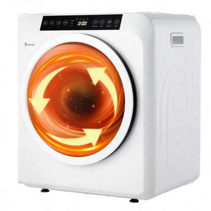GDZ60-618E Upgraded LCD Screen Ultraviolet Sterilization Household Dryer 6kg Drum Dryer 2 Pieces Of Filter Cotton-White