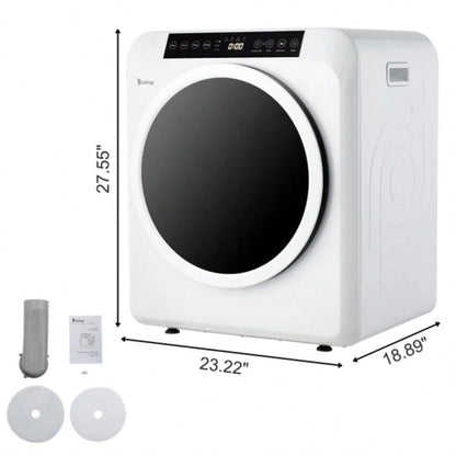 GDZ60-618E Upgraded LCD Screen Ultraviolet Sterilization Household Dryer 6kg Drum Dryer 2 Pieces Of Filter Cotton-White