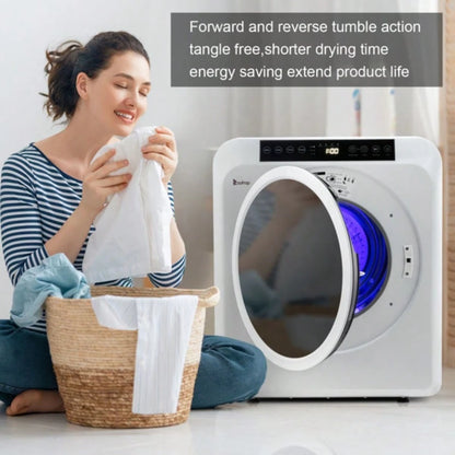 GDZ60-618E Upgraded LCD Screen Ultraviolet Sterilization Household Dryer 6kg Drum Dryer 2 Pieces Of Filter Cotton-White