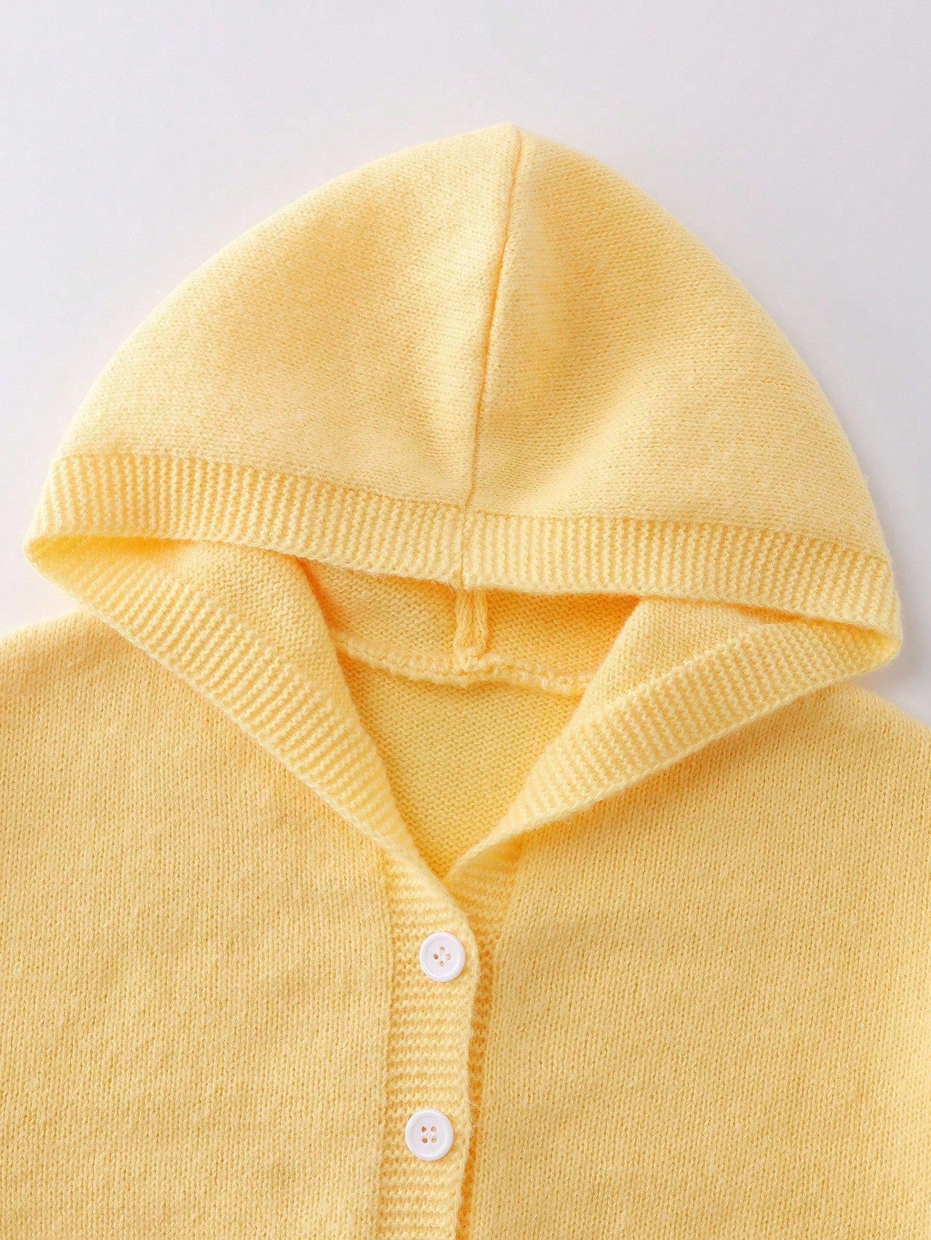 Genkimix Kids Girls' Fashion Casual Fresh Short Solid Color Autumn/Winter Hooded Knit Cardigan Sweater