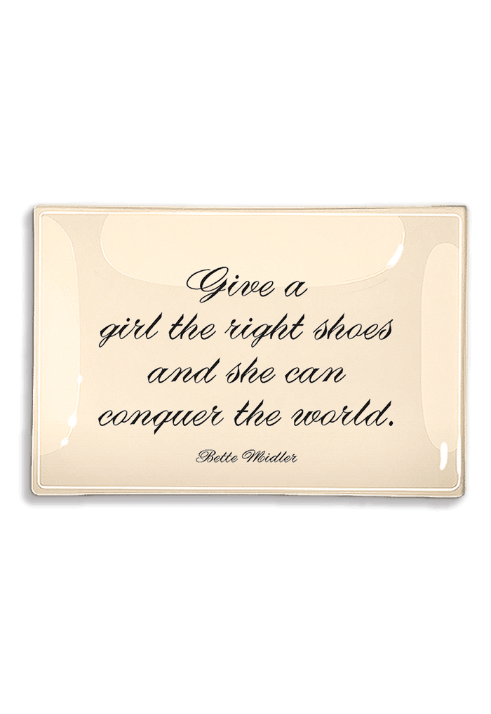 Give A Girl The Right Shoes Decoupage Glass Tray - Ben's Garden