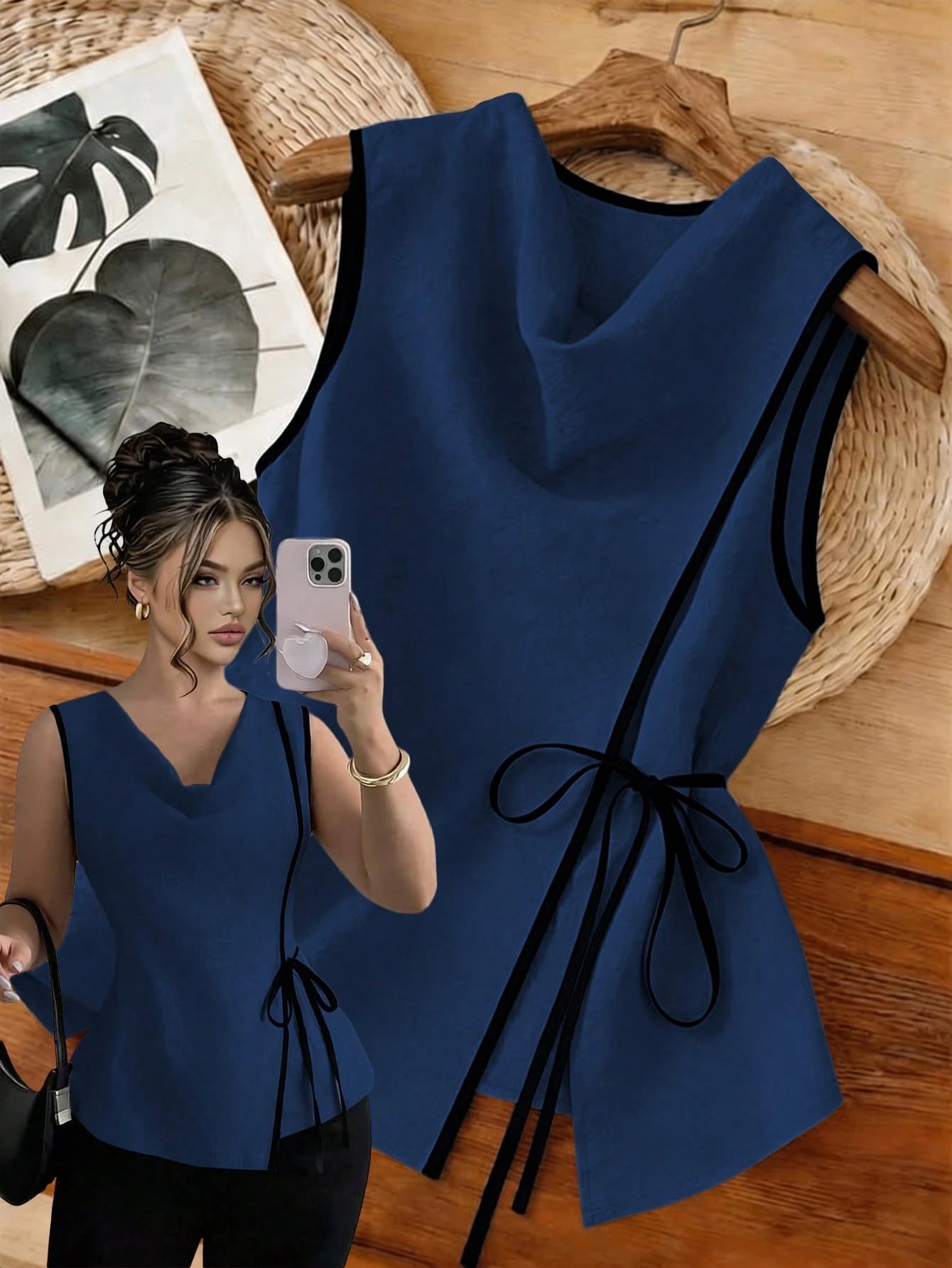 GlowEve CURVE Plus Size Women Patchwork Color Casual Versatile Daily Wear Shirt