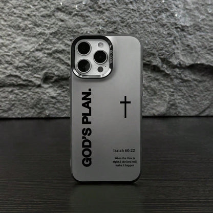 GOD'S PLAN Isaiah 17Pro 16E 15Plus 14 13 12 11 S25 S24 S23 S22 Phone, God's, Faith, Personality, Gradient, Protective Silicone Cover, Durable, Shockproof Drop.WC60