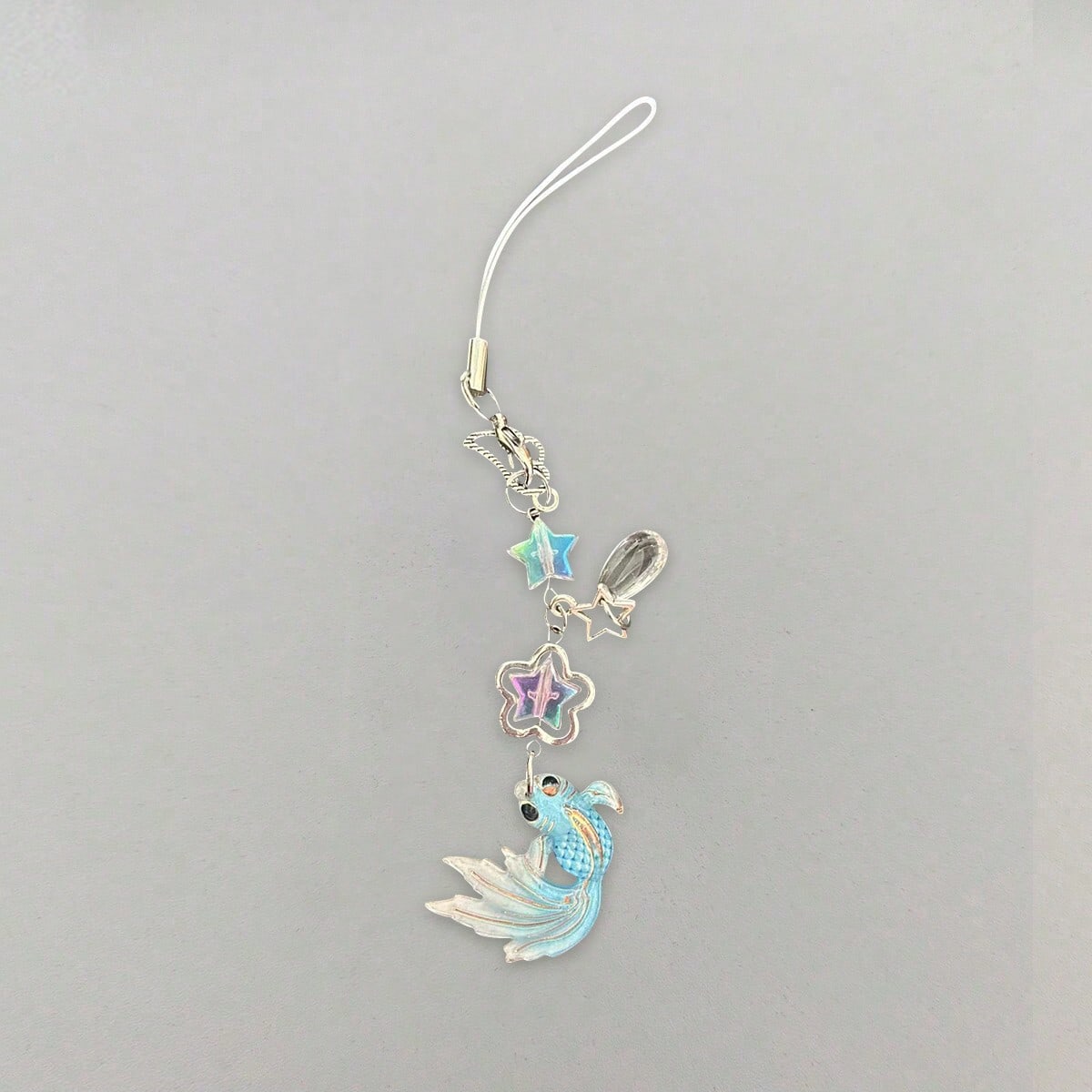 [Good Luck Carp] New Chinese Style National Fashion Koi Fish & Star Beaded Pendant Necklace, Versatile Cellphone Charm & Car Decor Gifts For Mother, Family, Friends, Birthday, Holiday Phone Chain