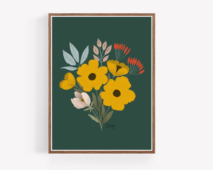 Good Vibes - floral illustration print