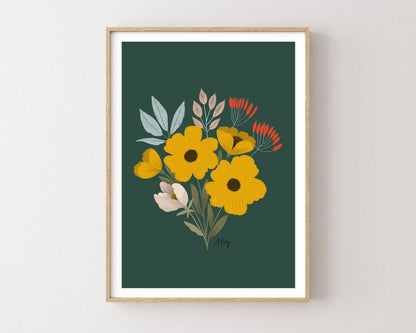 Good Vibes - floral illustration print