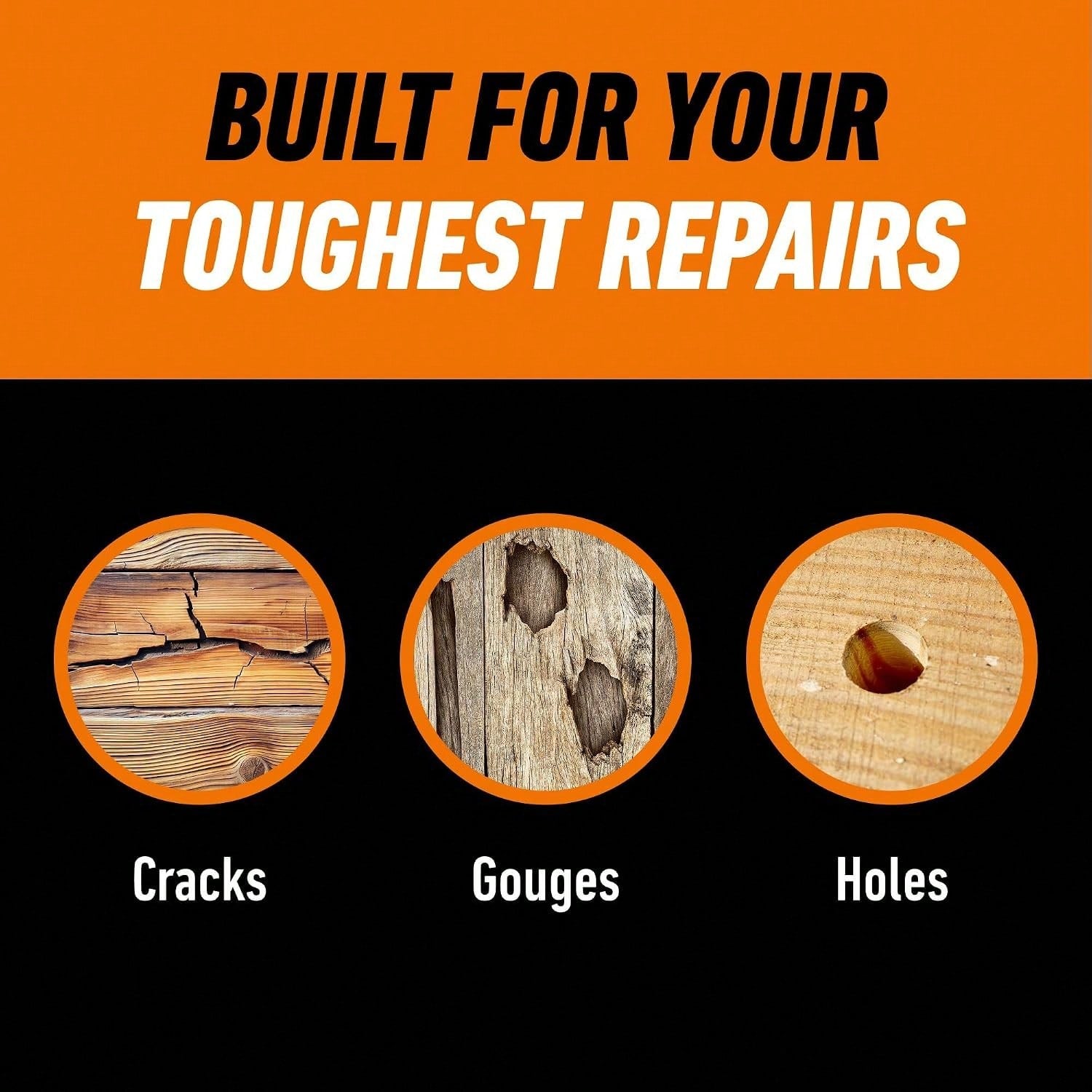 Gorilla All Purpose Wood Filler, Natural Finish, 16 Ounce Tub (Pack Of 1)- Water Resistant For Indoor Or Outdoor Projects And Repairs