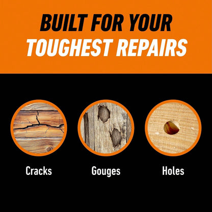 Gorilla All Purpose Wood Filler, Natural Finish, 16 Ounce Tub (Pack Of 1)- Water Resistant For Indoor Or Outdoor Projects And Repairs