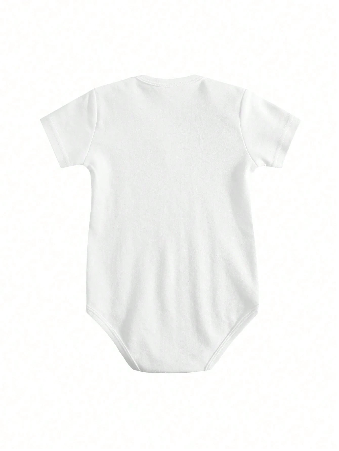 Grandma's Kisses From Heaven Memorial Baby Bodysuit Heart Wings Halo Print Cotton Short Sleeve Summer Newborn Comfortable Outdoor Wear
