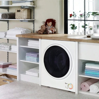 GYM25-78 Compact Portable Household Clothes Dryer 1.6cuft With Stainless Steel Drum Black And White 120V MECHANICAL Control ETL Certification