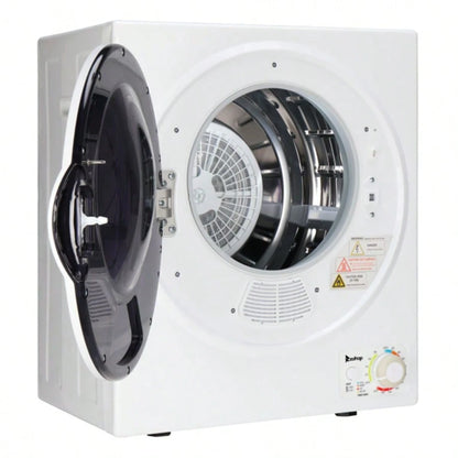 GYM25-78 Compact Portable Household Clothes Dryer 1.6cuft With Stainless Steel Drum Black And White 120V MECHANICAL Control ETL Certification