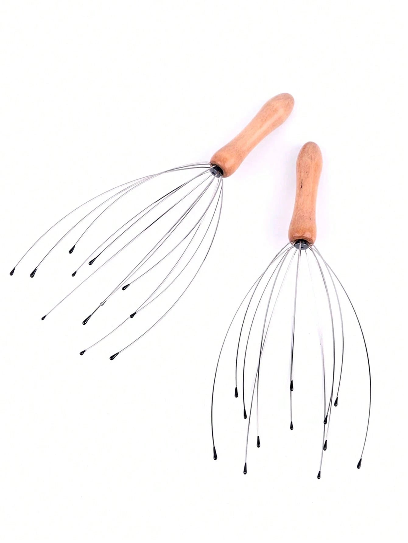 Handheld Massager,1Pc Wooden Handle12 Claw Scalp Massage Tool For Head Care,Hair,Hair Tools,Hair Care,School,Back To School,Travel,Travel Essentials,Home Essentials,Spa,Massage Tool,Massage,Massager,S