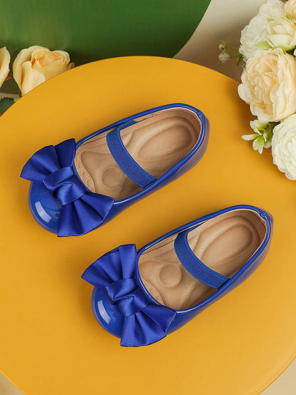 Handmade Ribbon Flower Soft Anti-slip Outdoor Baby Flat Shoes With Built-in Elastic Band
