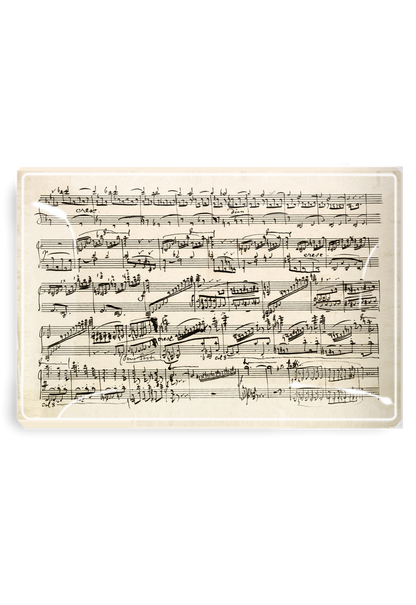 Handwritten Chopin Sheet-Music Decoupage Glass Tray - Ben's Garden