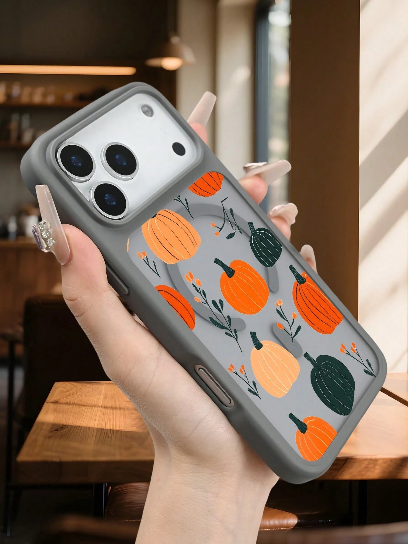 Harvest Autumn Pumpkin Festival Magnetic Phone Case, Thanksgiving Holiday Phone Cover, Aesthetic Cute Gift For Friend, Shockproof Protective Phone Accessories Compatible With IPhone 17 Pro Max 17Air 1