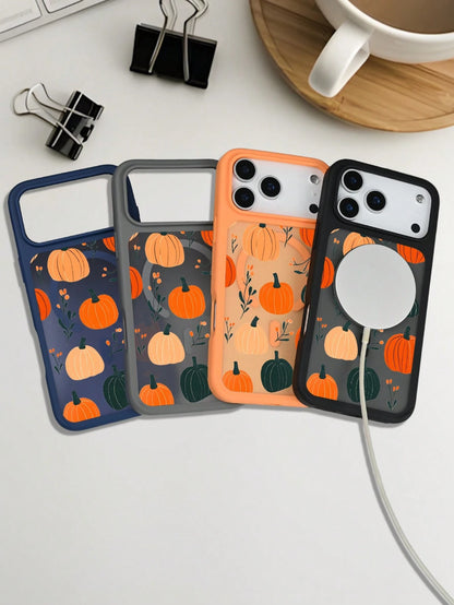Harvest Autumn Pumpkin Festival Magnetic Phone Case, Thanksgiving Holiday Phone Cover, Aesthetic Cute Gift For Friend, Shockproof Protective Phone Accessories Compatible With IPhone 17 Pro Max 17Air 1
